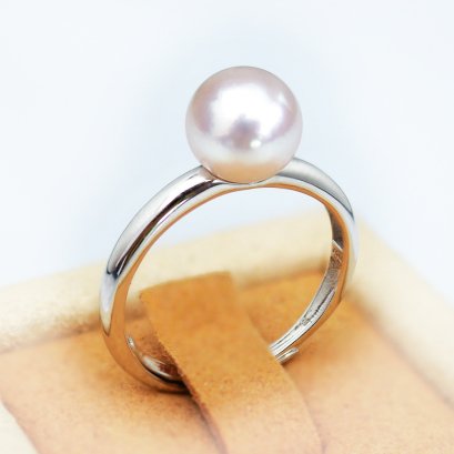 7.91 mm, Akoya Pearl, Solitaire Pearl Ring