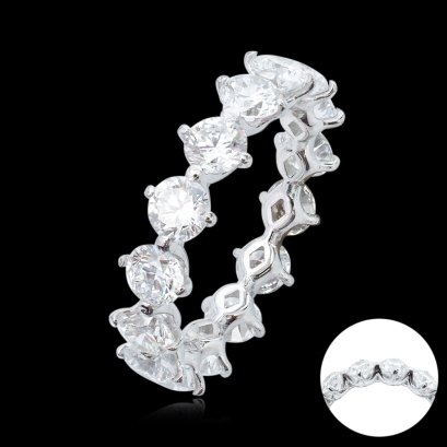 18K Gold, Laboratory Grown Diamond, Full Band Diamond Ring