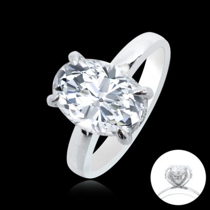 (IGI) 2.00ct, Laboratory Grown Diamond (Oval Brilliant, CVD, 2.00 ct, D, VS 1), Four Prongs Diamond Ring