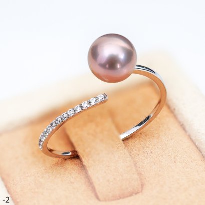Approx. 6.0 mm, Pearl Candy, Freshwater Pearl, Pearl Open Ring