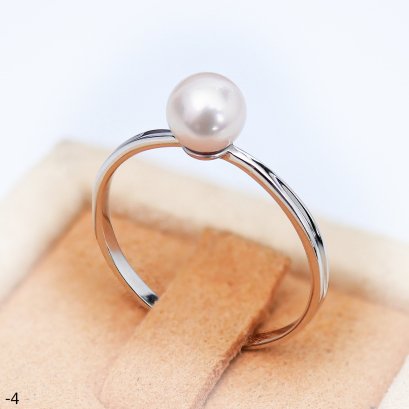 Approx. 5.0 mm, Akoya Pearl, Solitaire Pearl Ring