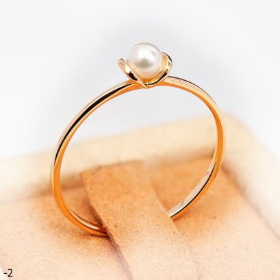 Approx. 3.5 mm, Akoya Pearl, Solitaire Pearl Ring