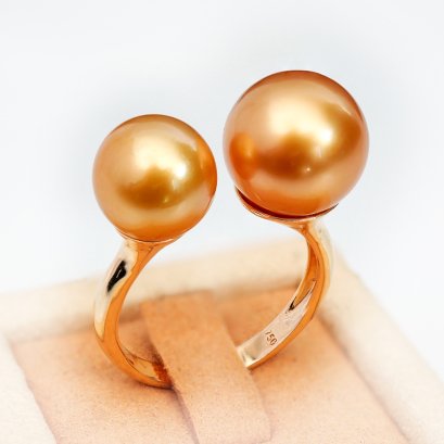 10.1 mm and 12.1 mm, Double Pearl Open Ring