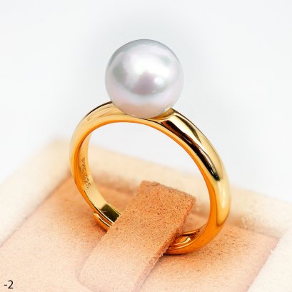 Approx. 8.0 mm, Akoya Pearl, Solitaire Pearl Ring