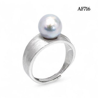 Approx. 8.0 mm, Akoya Pearl, Solitaire Pearl Ring