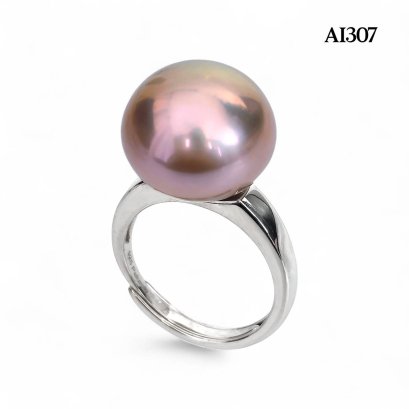 Approx. 16.0 mm, Edison Pearl, Solitaire Pearl Ring