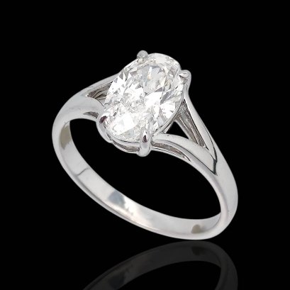 (IGI) Laboratory Grown Diamond (Oval Brilliant, D, VS 1, 2.01ct.), Four Prongs Solitaire Diamond Ring