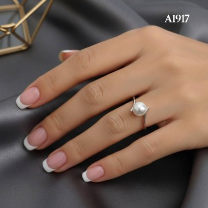 Approx. 7.0 mm up, Moonlight Lot, Akoya Pearl, Solitiare Pearl Ring