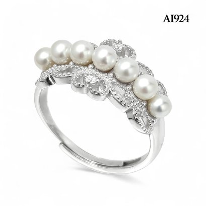 Approx. 3.0 mm, Akoya Pearl, 7 Wonders Royal Ring
