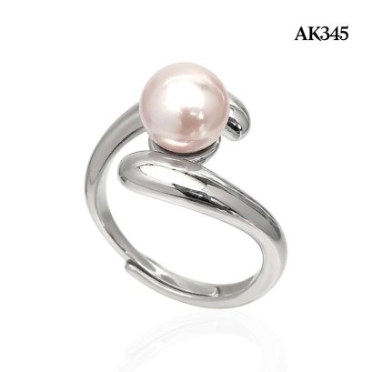 Approx. 8.0 mm, Hanamomo, Akoya Pearl, Solitaire Pearl  Cross Shoulder Ring