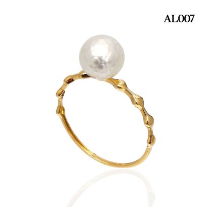 7.3 mm, Hanashinju, Mucho, Akoya Pearl, Solitaire Pearl Bead Shoulder Ring