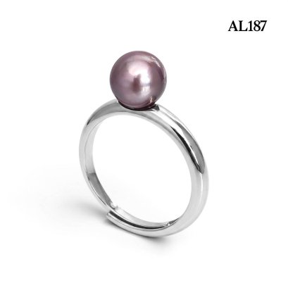 7.9 mm, Slatan Sunburn, Solitaire Pearl Ring