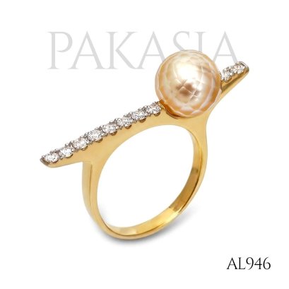 8.8 mm, Hanashinju, Gold South Sea Pearl, Pearl Ring