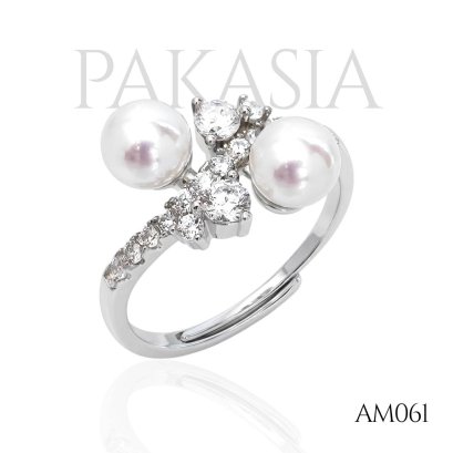 Approx. 5.0 mm up, AK Pearl, Duo Pearl Ring