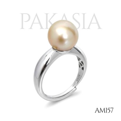 10.3 mm, Gold South Sea Pearl, Solitaire Pearl, Ring