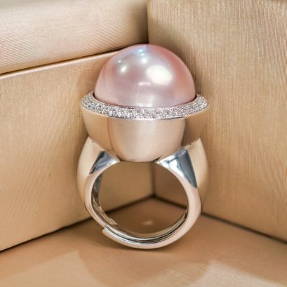 18.65 mm, Edison Pearl, Cocktail Ring