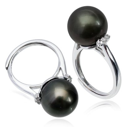 แหวนไข่มุก "ทิพย์วรรณ" ไข่มุก Tahitian Pearl