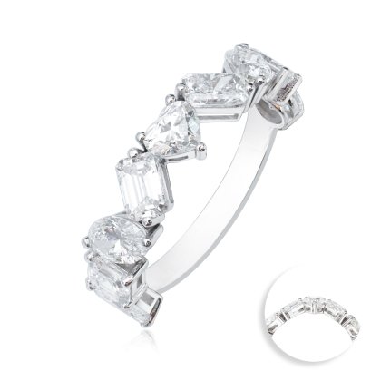 9K Gold, Laboratory Grown Diamond, Fancy Shaped Diamond Ring