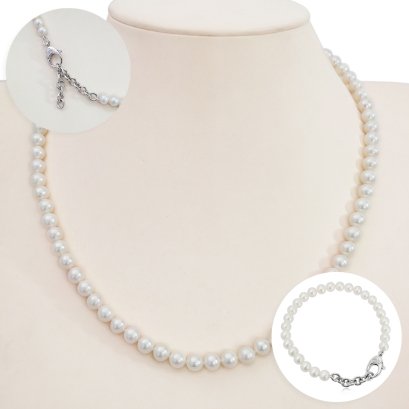 (Bank Chalermrat Collection) Approx. 6.0 - 6.5  mm, Freshwater Pearl, Pearl Set