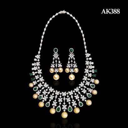 Approx. 8.0 - 11.0 mm, Gold South Sea Pearl, Icicle Pearl Chandelier Pearl Set