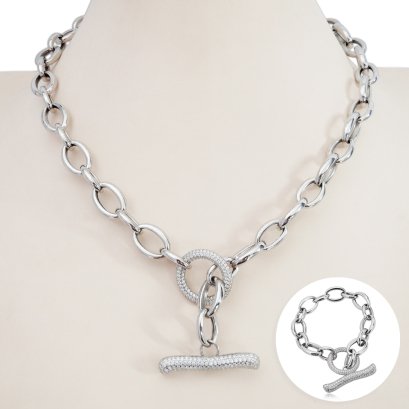 (Bank Chalermrat Collection) Moster Chain with Bone OI Clasp