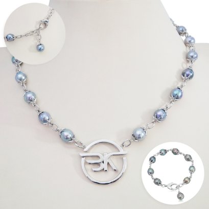 (Bank Chalermrat Collection) Approx. 8.0 - 8.5 mm, Akoya Pearl, BK Collection Pearl Set