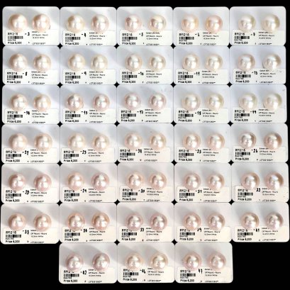 Approx. 15.0 mm Up, Edison Pearl, Pair Pearl