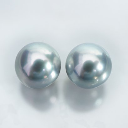 (PSL) Approx. 7.8 mm, Aurora Blue Rose, Pair Loose Pearl