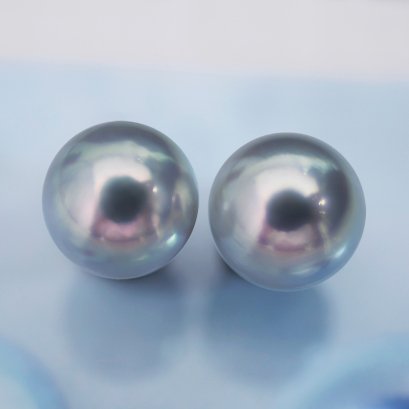 (PSL) Approx. 8.2 mm, Aurora Blue Rose, Pair Loose Pearl