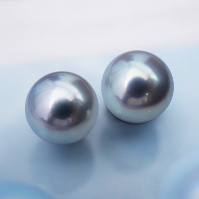 (PSL) Approx. 8.2 mm, Aurora Blue Rose, Pair Loose Pearl