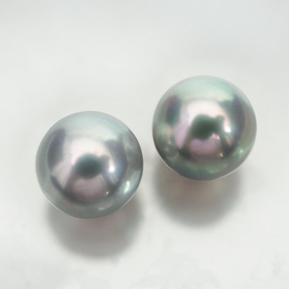 (PSL) Approx. 9.0 mm, Aurora Blue Rose, Pair Loose Pearl