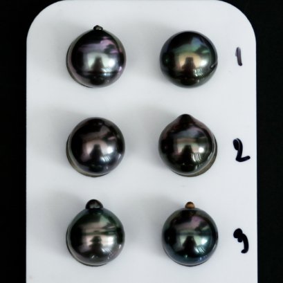 Approx. 12.0 mm, Tahitian Pearl, Pair Pearl