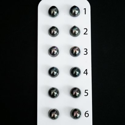 Approx. 9.0 mm, Tahitian Pearl, Pair Pearl