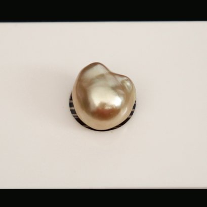 11.26 x 12.09 mm, Gold South Sea Pearl, Single Loose Pearl