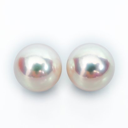 (PSL) Approx. 9.0 mm, Aurora Hanadama, Pair Pearl