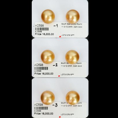 Approx. 11.0 - 12.0 mm, Oriental Odyssey Lot, Pair Pearl