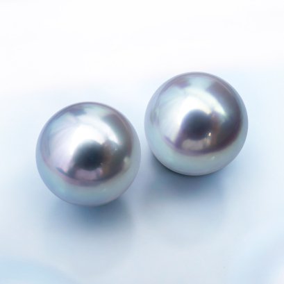 (PSL) Approx. 9.2 mm, Aurora Blue Rose, Pair Pearl