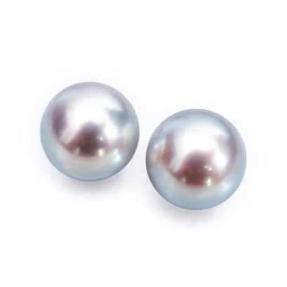 (PSL) Approx. 9.3 mm, Aurora Blue Rose, Pair Pearl