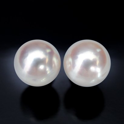 (PSL) Approx. 7.5 mm, Aurora Hanadama, Pair Pearl