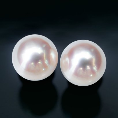 (PSL) Approx. 7.6 mm, Aurora Hanadama, Pair Pearl
