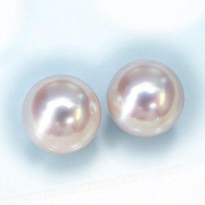 (PSL) Approx. 7.6 mm, Aurora Hanadama, Pair Pearl