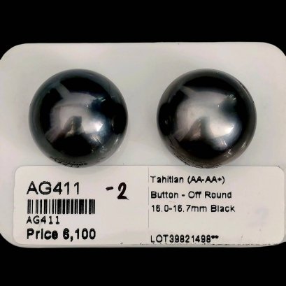 Approx. 16.0 - 16.7 mm, Tahitian Pearl, Pair Pearl