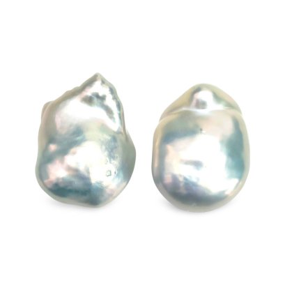 13.5 mm and 14.3 mm, Souffle Pearl, Freshwater Pearl, Pair Pearl