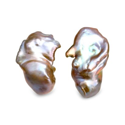 20.6 mm and 21.5 mm, Souffle Pearl, Freshwater Pearl, Pair Pearl