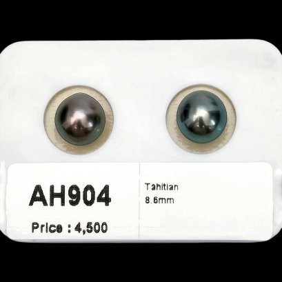8.6 mm and 8.6 mm, Tahitian Pearl, Pair Pearl