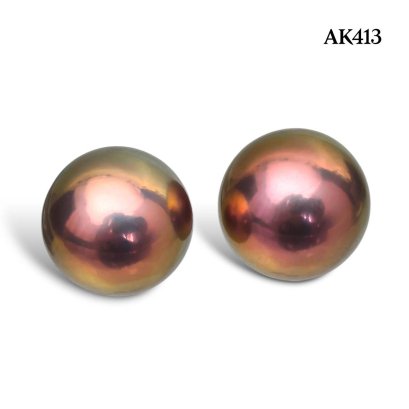 Approx. 13.0 - 14.0 mm up, Majesty, Edison Pearl, Pair Pearl