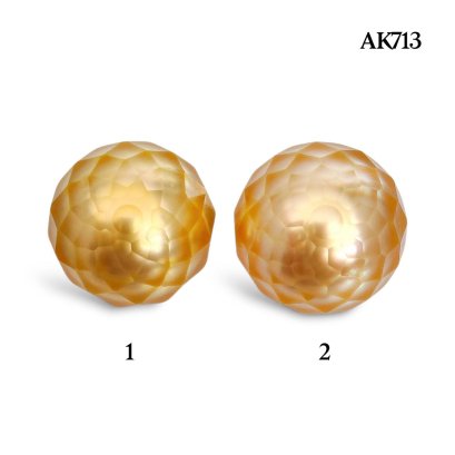 Approx. 10.0 - 11.0 mm, Hanashinju, Gold South Sea Pearl, Single Loose Pearl