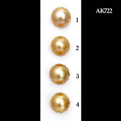 Approx. 12.0 - 13.0 mm, Hanashinju, Gold South Sea Pearl, Single Loose Pearl