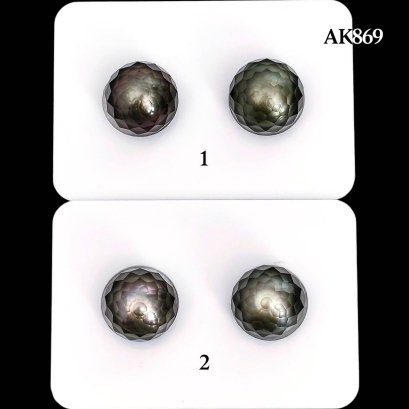 Approx. 9.0 -10.0 mm up, Hanashinju, Tahitian Pearl, Pair Pearl