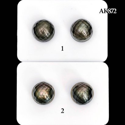 Approx. 10.0 - 11.0 mm up, Hanashinju, Tahitian Pearl, Pair Pearl